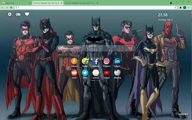 Batman Wallpaper New TabTheme [Install]  from Chrome web store to be run with OffiDocs Chromium online